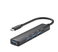 Swiixxer 5-In-1 USB Docking Station USB Hub PD 100W 4K 30Hz USB 3.0 USB2.0 USB C HUB Splitter for PC Laptop Computer Type C Hub