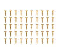Swiixxer 50x Guitar Bass Screws Parts for Scratchplates Pickguard, Gold