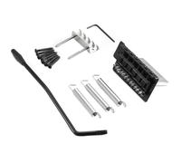 Swiixxer 52.5mm Vintage Electric Guitar Single Rocker Bridge Tremolo System Tailpiece Bridge, Black