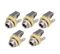 Swiixxer 5Pcs 3.5mm 1/8inch Mono Input Jack Plug Socket for Electric Guitar Bass Earphone Speaker Jack Plug Sockets