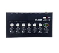 Swiixxer 6 Channel Ultra Low Noise Stereo Line Mixer Mini Professional Sound Mixer Power Supply DC5V Easy Operation Audios Mixer