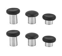 Swiixxer 6 in 1 Swap Thumbstick Grips Replacement Parts for One Elite Controller - Black