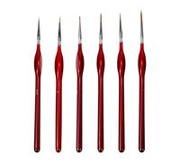 Swiixxer 6-Piece Fine Paintbrushes - Detail Paint Brush Set - For Acrylic, Watercolor, Oil