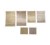 Swiixxer 6 Sheets Small 0.12 Inch Alphabet Number Stickers Glitter Alloy Self Adhesive Letters Stickers Gold/Silver (3mm)