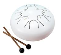 Swiixxer 6Inch 8 Tone Hollow Drum Steel Tongue Drum Garden Rain Drum Steel Tongue Drum Outdoor Rain Drum Suitable for Beginners,B
