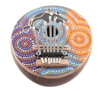 Swiixxer 7 Key Tuneable Coconut Shell Mbira Portable Kalimba Adjustable Finger Thumb Piano Musical Instrument Easy to Use