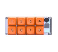 Swiixxer 8 Key Macro Programmable Fully Hot Swappable Mechanical Switch 4 Color RGB Light Gaming Keyboard Numeric Keypad Orange Easy to Use