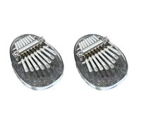 Swiixxer 8-Key Mini Kalimba Rainbow Transparent Crystal Kalimba Finger Piano Instrument Water Droplets