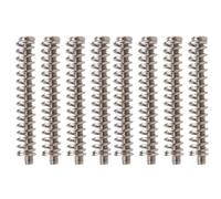 Swiixxer 8 Pcs M2.5x32MM Electric Guitar Humbucker Pickups Adjust Height Screw and Spring - Pitch 0.4mm - Silver