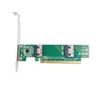 Swiixxer Adapter Card PCI Express X16 to 2-Port SlimSAS SFF-8654 8I Adapter Multi-Function Portable Adapter Card