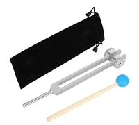 Swiixxer Aluminum Alloy Tuning Forks,111Hz Tuning Fork with Hammers for Nervous System Testing Sound Healing Therapy,Silver