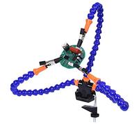 Swiixxer Bench Vise Work Bench Vise Welding Table with 3 Flexible Arms Soldering Iron Stand PCB Soldering Repair