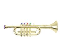 Swiixxer Children'S Musical Instruments Children'S Stage Performance Props Four-Tone Trumpet (Basic Trumpet Board) Gold