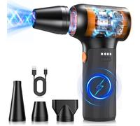 Swiixxer Compressed Air Duster, Mini Blower Turbo Fan 350000RPM - Cordless Air Duster Blower,for Car Dry Keyboard PC Computer