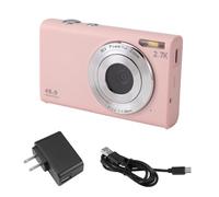 Swiixxer Digital Camera with Auto Focus, 2.7K 48MP Vlogging Camera with 2.8 Inch Large Screen Stylish Camera for Teens-Pink