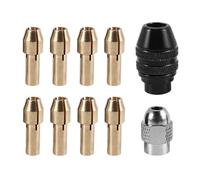 Swiixxer Drill Chuck Collet Set for,1/32inch to 1/8inch Replacement 4486 Keyless Bit with Replacement Rotary Drill Nut Set