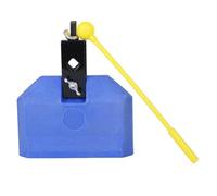 Swiixxer Drum Cow Bell, Plastic Percussion Instruments Block Noise Makers with Plastic Rod Stick for Drum Set Cow Bell Drum Blue