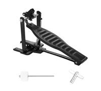 Swiixxer Drums Pedal Black Aluminum Alloy Children Rack Drums Pedal Set with Drum Beater Stick & Drum Key