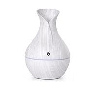 Swiixxer Electric Air Humidifier Essential Aroma Oil Diffuser Ultrasonic 130Ml Wood Grain Humidifier USB Mist Maker LED Light C