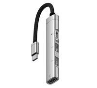 Swiixxer For Android Mobile Phone Computer Tablet Portable PD Charging Hub Type-C USB C Expansion Dock,Silver