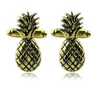 Swiixxer Fruit Pineapple Cuff Links Golden Luxury Metal Cufflinks Men'S Fashion Shirt Cuff Button Jewelry
