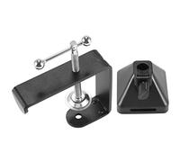 Swiixxer Heavy-Duty Table Mount Clamp, C Mounting Clamp Holder with Headset Hook Hanger for Microphone Suspension Boom Arm Stand