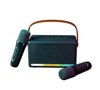 Swiixxer Karaoke Machine for Kids Adults Mini Portable Bluetooth Karaoke Speaker with Wireless Microphone LED Light for Banquet,C