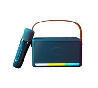 Swiixxer Karaoke Machine for Kids Adults Mini Portable Bluetooth Karaoke Speaker with Wireless Microphone LED Light for Banquet,B