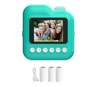 Swiixxer Kids Instant Printer Camera Gift Children Digital Video Camera Photo Thremal Printing Camera Blue