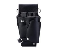 Swiixxer Leather Hairdressing Case Tools Scissor Bag Barber Pouch Holder Rivet Purse Adjustable Waist Shoulder Belt
