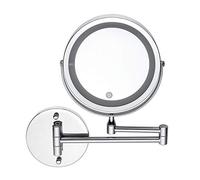 Swiixxer Led 10X Magnifying Makeup Shaving Vanity Mirror Bathroom Wall Mount 360°