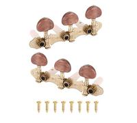 Swiixxer Left Right Classical Guitar String Tuning Pegs Machine Heads Tuners Keys 3L3R Professional Guitar Accessories,Red-Brown