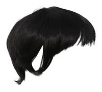 Swiixxer Mens short straight Black full wig
