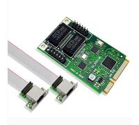 Swiixxer Mini PCI-E to 2 Port Network Card 1000Mbps Gigabit Ethernet COM Port 10/100/1000M RJ45 Network Adapter for PC