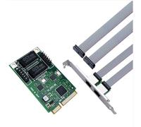 Swiixxer Mini PCIE Gigabit Network Card PCIE to 2 Port RJ45 Network Card Ethernet Gigabit 10/100/1000Mbps Network Adapter