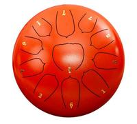 Swiixxer Orange Color 10-Inch 11-Tone Outdoor Rain Drum, Garden Rain Drum, Rain Chakra Drum, Ethereal Drum, Hand Drum