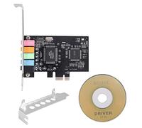 Swiixxer PCIe Sound Card 5.1, PCI Express Surround Card 3D Stereo Audio with High Sound Performance PC Sound Card CMI8738 Chip