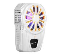 Swiixxer Phone Cooler Phone Cooling Fan Rechargeable Semiconductor Mobile Phone Radiator with Digital Display Phone Cooler,White