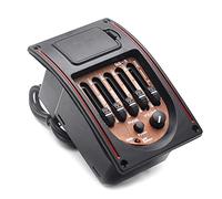 Swiixxer Plastic 5-Band Tone Controls EQ Equalizer Tuner Piezo Pickup Acoustic Guitar Pre-Wired Preamp Guitar Parts Accessories