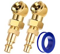 Swiixxer Portable Air Chucks Solid Metal Closed Ball Air Chuck+1/4inch NPT Standard Quick Plug Metal 2PCS