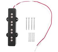Swiixxer Pro Electric Bass Open Type Noiseless Bridge Pickup For 4 String Style,Black 95x18.3Mm
