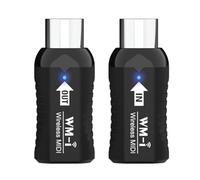 Swiixxer Rechargeable Midi Wireless Guitar System Audio Receiver Transmitter Wireless Midi Adapter for Digital Piano Keyboard