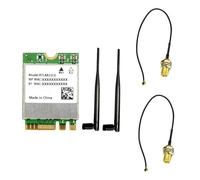 Swiixxer RTL8822CE Wireless Network Card Dual-Band 2.4G/5G M.2 A/E Key WiFi Card Bluetooth 5.0 Support Laptop Win10/11 Linux