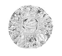 Swiixxer Shower Cap Heat Insulation Aluminum Foil Hat Elastic Bathing Cap for Women Hair Salon Bathroom -Silver