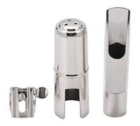 Swiixxer Silver Alto Saxophone Mouthpiece Nickelplated Copper Sax Mouth Size 6c 7c For Classical Jazz Music