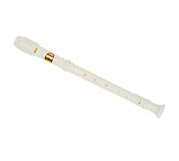 Swiixxer Students creamy-white Plastic 8 Holes Flute Recorder w Cleaning Stick