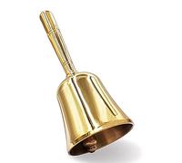 Swiixxer Super Loud Hand Barking Bell Solid Brass Dinner Bell Service Bell Pet Training Bell Jingle Bell, Gold