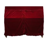 Swiixxer Three-Dimensional Piano Cover, Gold Velvet Piano Cover, Thick Piano Dust Cover, Grand Piano Cover Red