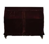 Swiixxer Three-Dimensional Piano Cover, Gold Velvet Piano Cover, Thick Piano Dust Cover, Grand Piano Cover Brown