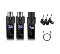 Swiixxer UHF Wireless Microphone Converter XLR Rechargeable Transmitter & Receiver Microphone for 48V Capacitive Microphone
